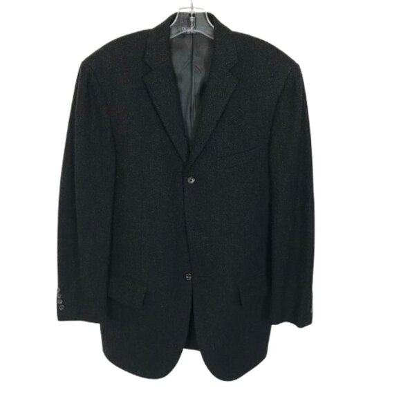 Ralph Lauren POLO Made in Italy Mens Size 40 LONG 40L Vintage Herringbone Blazer